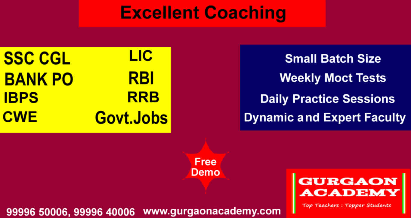 India's Top and Trusted Coaching Institute for SSC BANK PO Exams in Gurgaon Old DLF COLONY