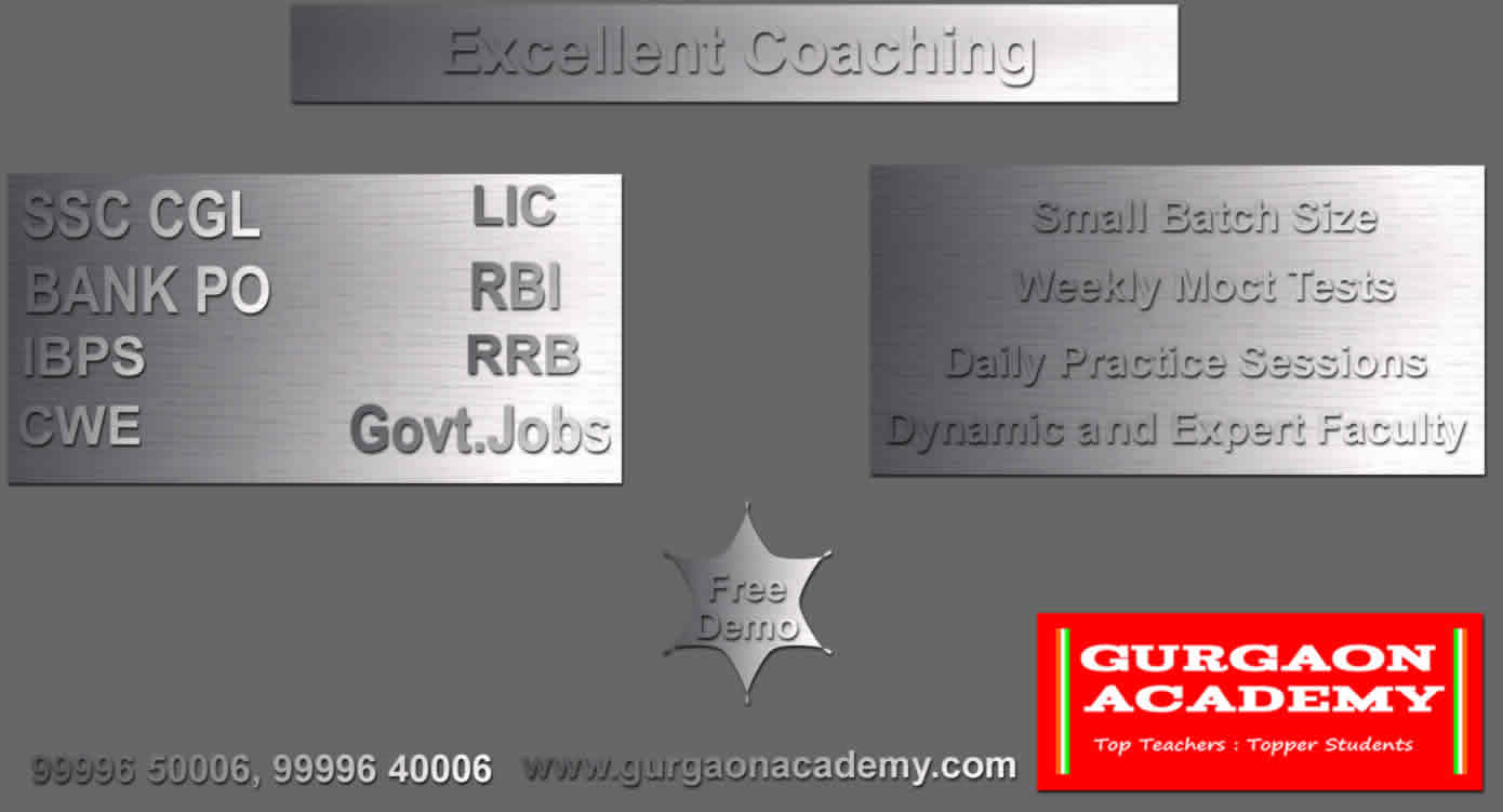 Best SSC Bank Po Govt. Exam Coaching in Gurgaon Delhi NCR India