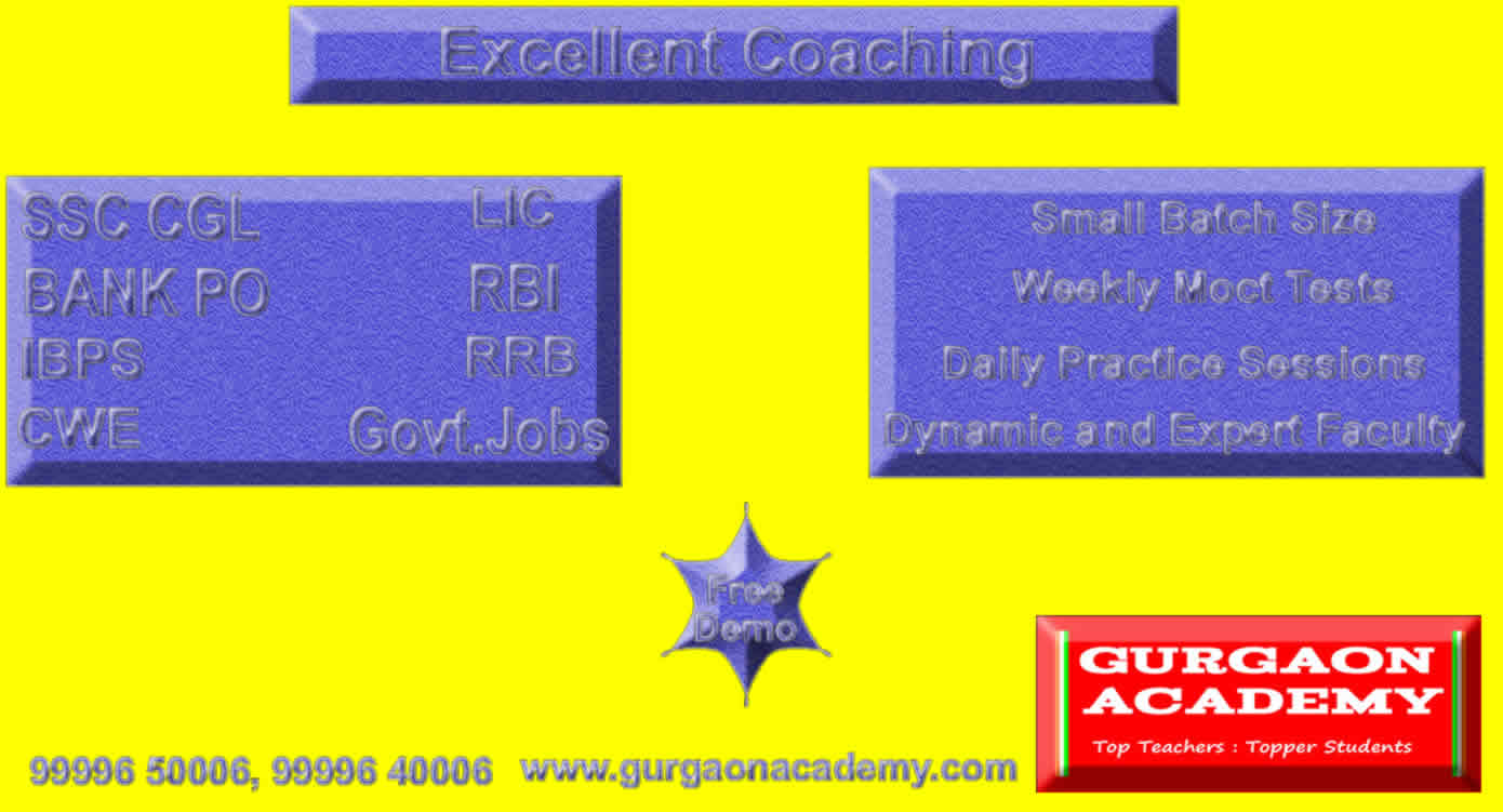 Gurgaon Academy Coaching Institute(99996 50006):Banking Jobs Examinations Preparation Coaching DELHI Gurgaon India